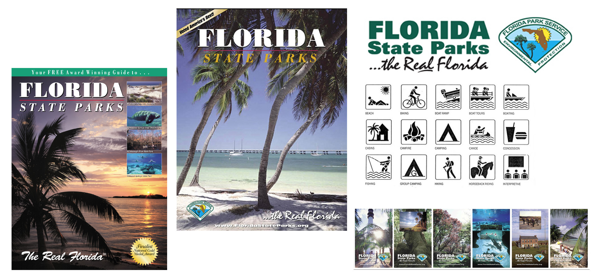 Florida State Parks Designs from Gelhardt Graphics for the State of Florida